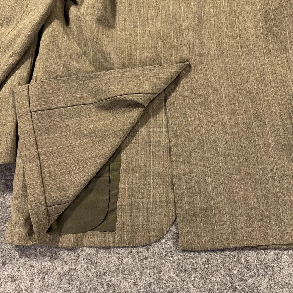 Oxxford Clothes Suit Jacket Mens 43 L Brown Wool Super Worsted Aristocrat Cachet